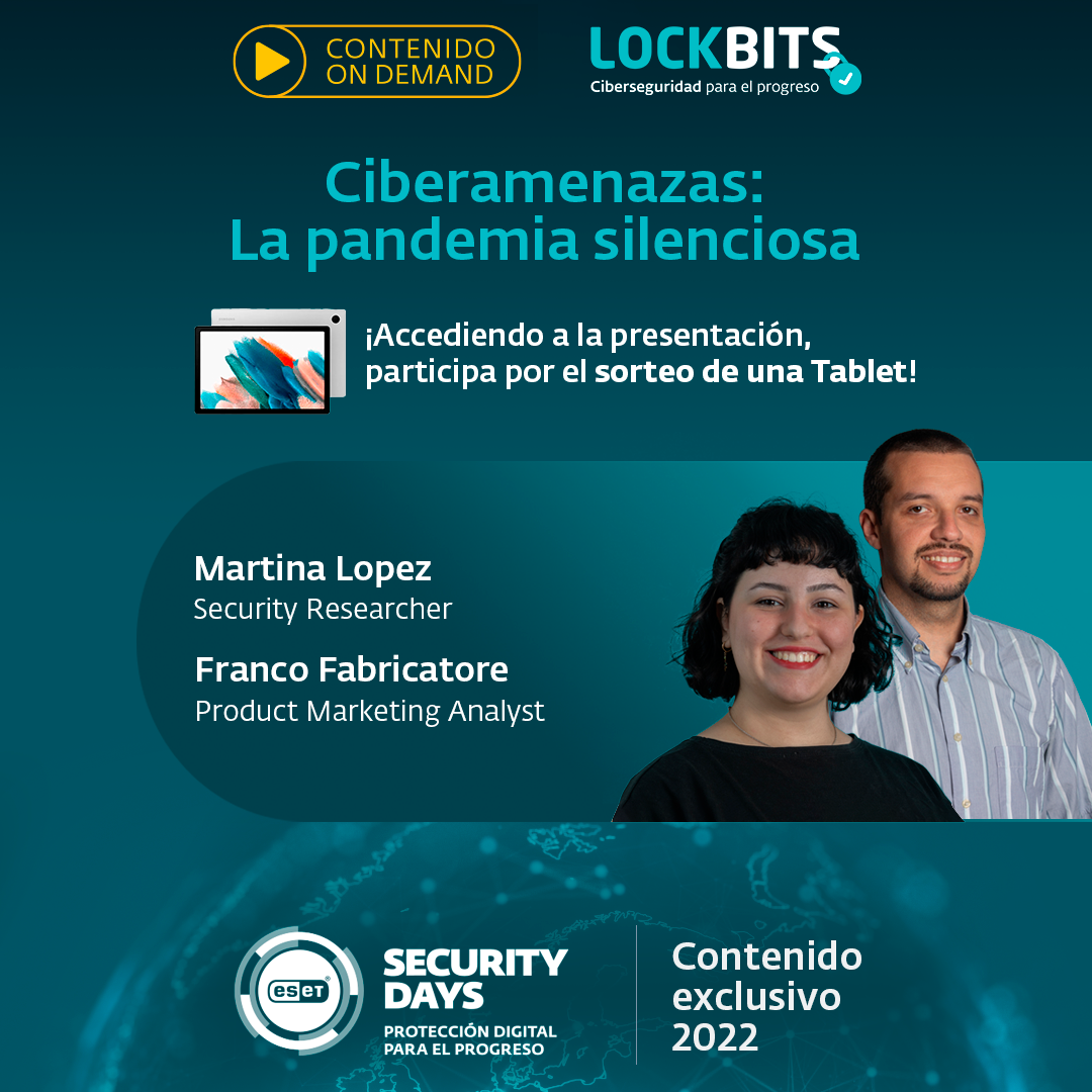 Banner informativo sobre contenido exclusivo sobre ciberamenazas la pandemia silenciosa