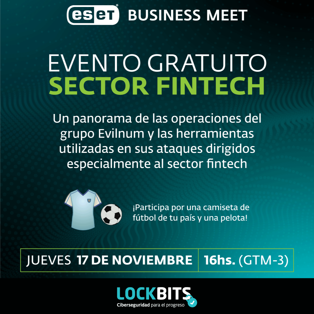 Evento gratuito para el sector Fintech sobre cómo opera el grupo Evilnum
