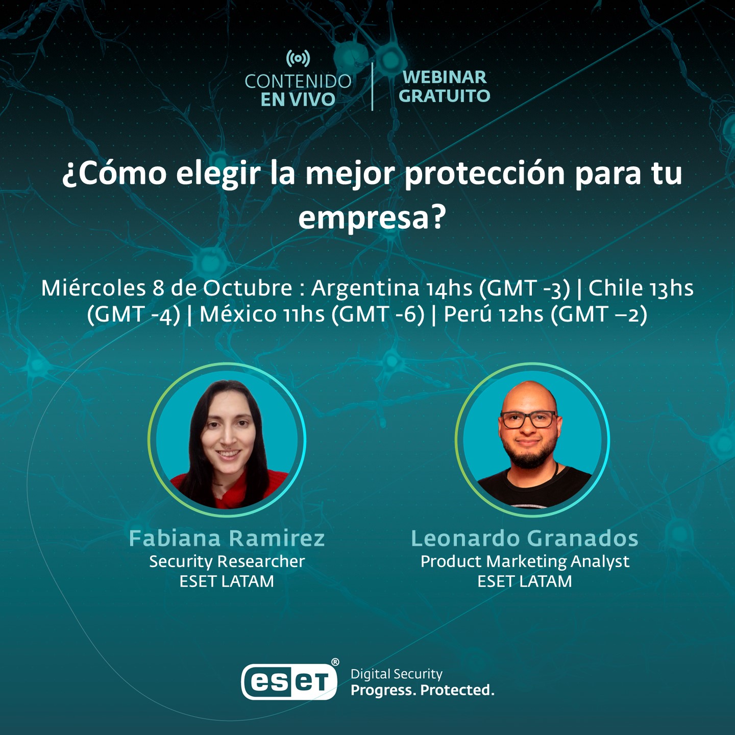 Aprende a elegir la mejor protección para tu empresa con ESET LATAM: criterios, errores comunes y plan de acción. Webinar gratuito el 8 de octubre.
